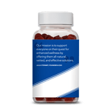 Alurx Healthy Sleep Gummies bottle image - mission statement: "Our Mission is to support everyone on their quest for enhanced wellness by offering them all-natural, vetted and effective solutions." Julia Stewart - Founder and CEO